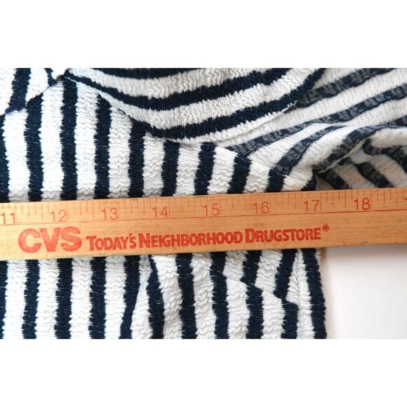 Anthropologie Eva Franco Textured Blue Stripe Sleeveless Top Bow Detail Size S - Picture 9 of 11